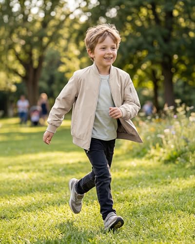 WULFUL Boys Bomber Jackets Kids Spring Fall Zip Up Varsity Windbreak Jackets - Image 3