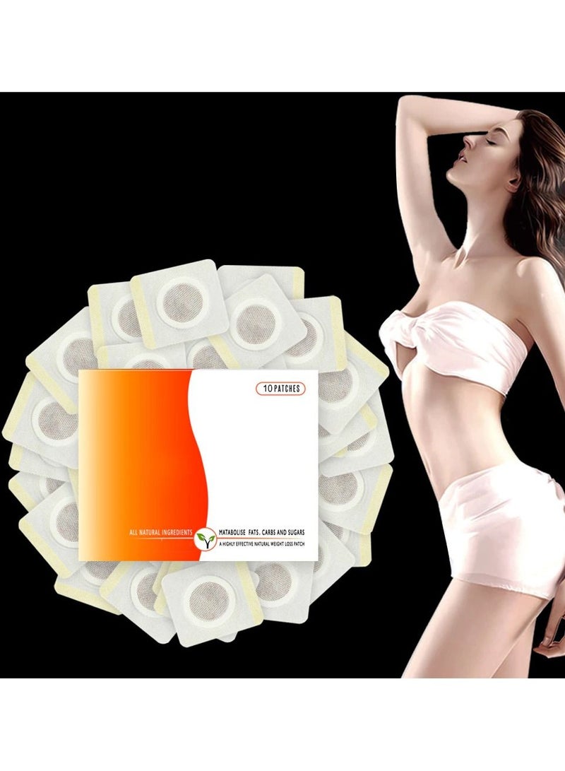 DubaiGallery 10 قطع/علبة لاصقات رقيقة لحرق دهون البطن لاصقات نافذة لتخفيف الوزن مضادة للسيلوليت أداة رفع الوجه - Image 2