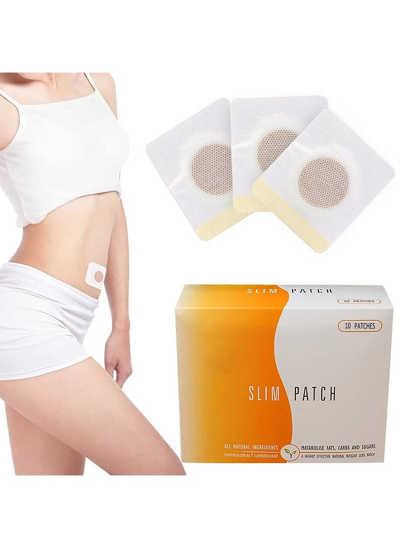 DubaiGallery 10 قطع/علبة لاصقات رقيقة لحرق دهون البطن لاصقات نافذة لتخفيف الوزن مضادة للسيلوليت أداة رفع الوجه - Image 1