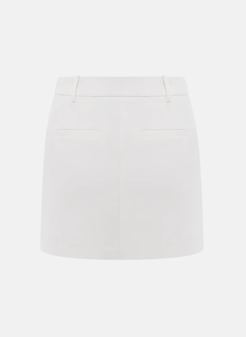 Lichi  Straight mini skirt with flower buttons for Women | Best Price UAE
