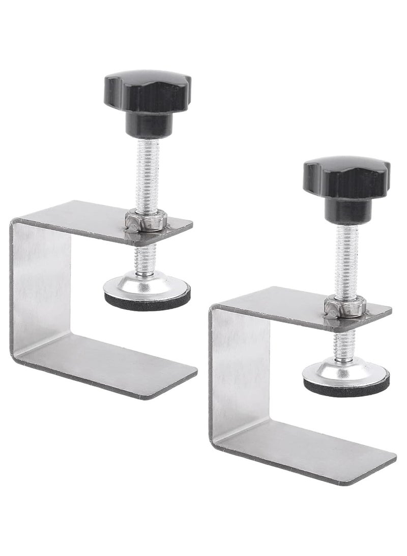 VITION 4pcs Drawer Fixing Clip, Stainless Steel Stable Furniture Woodworking Jig, Easy to Use & Adjust Jig Cabinet Tool Furniture Steel Drawer Front Installation Clamp(Silver) - Image 5