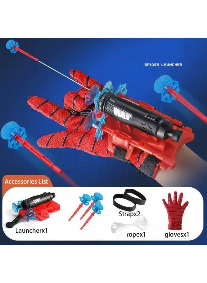 Halamodo Spider Man Toy Launcher Gloves, Spider Man Launcher Wrist Toy Set, Superhero Spider Web Shooter Children, Spider Launcher Wrist Toy, Costume Role Playing Hero Prop Gifts, Party Cosplay Gift for Kids - Image 1