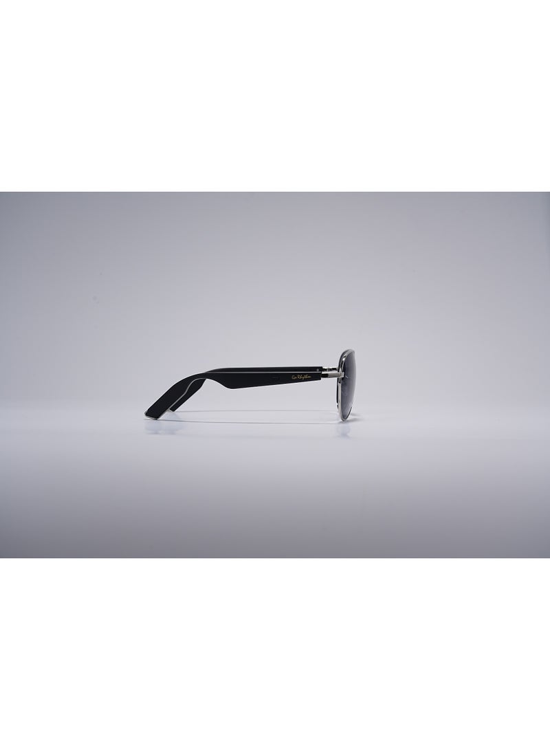 GoRhythm Sunglasses,Go Rhythm Ai Translation smart glasses with ai assistant app,Bluetooth audio glasses-Silver gray frame with black temples - Image 2