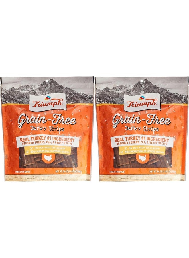 TRIUMPH Dog Turkey, Pea, & Berry Grain Free Jerky, 24Ounce  Pack Of 2 - Image 1