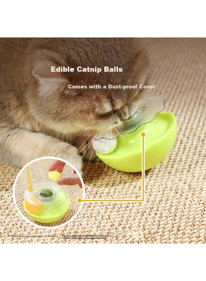 Licheers Cat Toy, Teaser Wand, Tumbler Toy, Catnip Ball, Self-entertaining Boredom Relief Cat Toy, Light Gree - Image 5