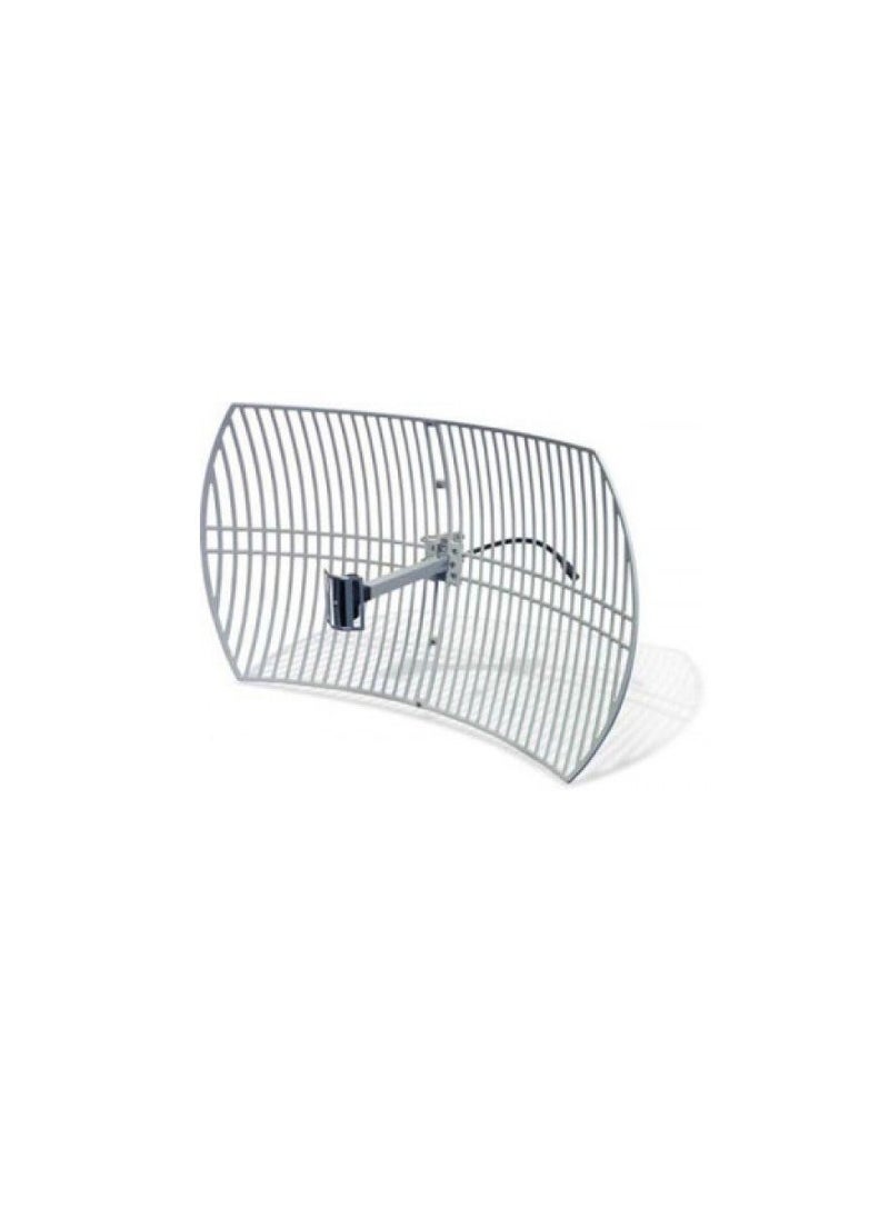 L-com 2.4 GHz 24 dBi Die Cast Mini-Reflector Grid Antenna Type N Female Connector  - Image 1