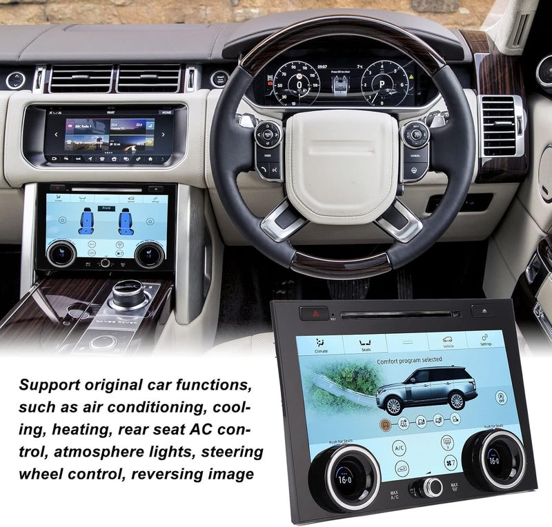 cheekyglo 10 Inch Car A/C Touchscreen Air Conditioning Climate Control AC Panel for Land Rover Range Rover Vogue L405 20132017,Support CD DVD,A/C Control,Atmosphere Light,Steering Wheel Control,Reversing Image - Image 2