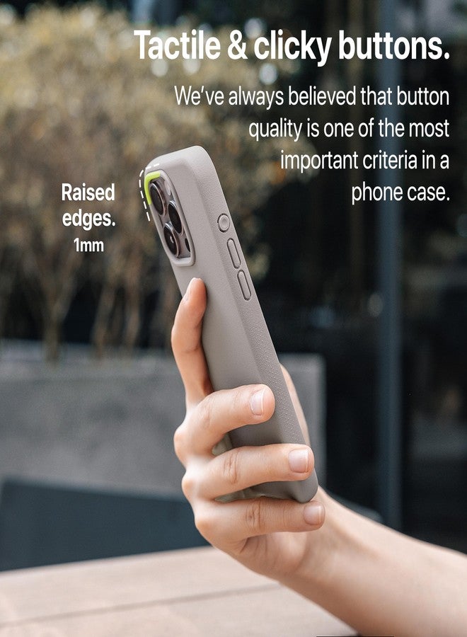 TineeOwl - جراب مغناطيسي لهاتف iPhone 16 Pro، غطاء TPU واقي وزر تحكم بالكاميرا، متوافق مع MagSafe، تصميم بسيط ونحيف، مسكة محكمة، تصميم حجري - Image 4