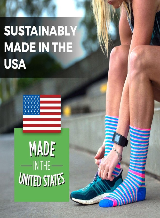 Wrightsock CoolMesh II Crew Running Socks for Men and Women - Cushioned, Eco-Friendly Anti Blister Socks - American Made - Image 4