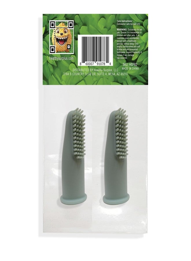 Healthy Surplus - Silicone Finger Brush Toothbrush - Dental Hygiene Toothbrush Solution for Dogs, Cats and Puppies - 1 Pack Containing 2 Dental Care Fingerbrushes for Pets - Image 2