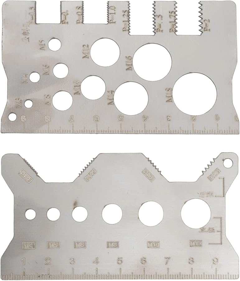 مقياس درجة برغي الفولاذ المقاوم للصدأ - مجموعة من قطعتين لإصلاح ورشة العمل - Image 2