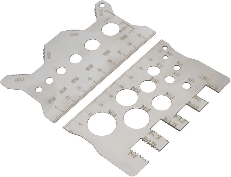 مقياس درجة برغي الفولاذ المقاوم للصدأ - مجموعة من قطعتين لإصلاح ورشة العمل - Image 3