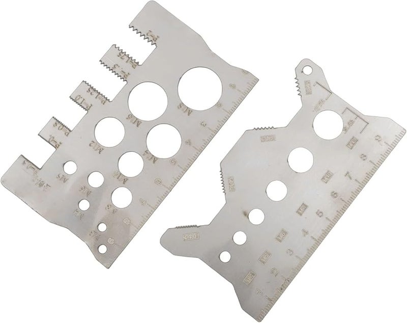 مقياس درجة برغي الفولاذ المقاوم للصدأ - مجموعة من قطعتين لإصلاح ورشة العمل - Image 5