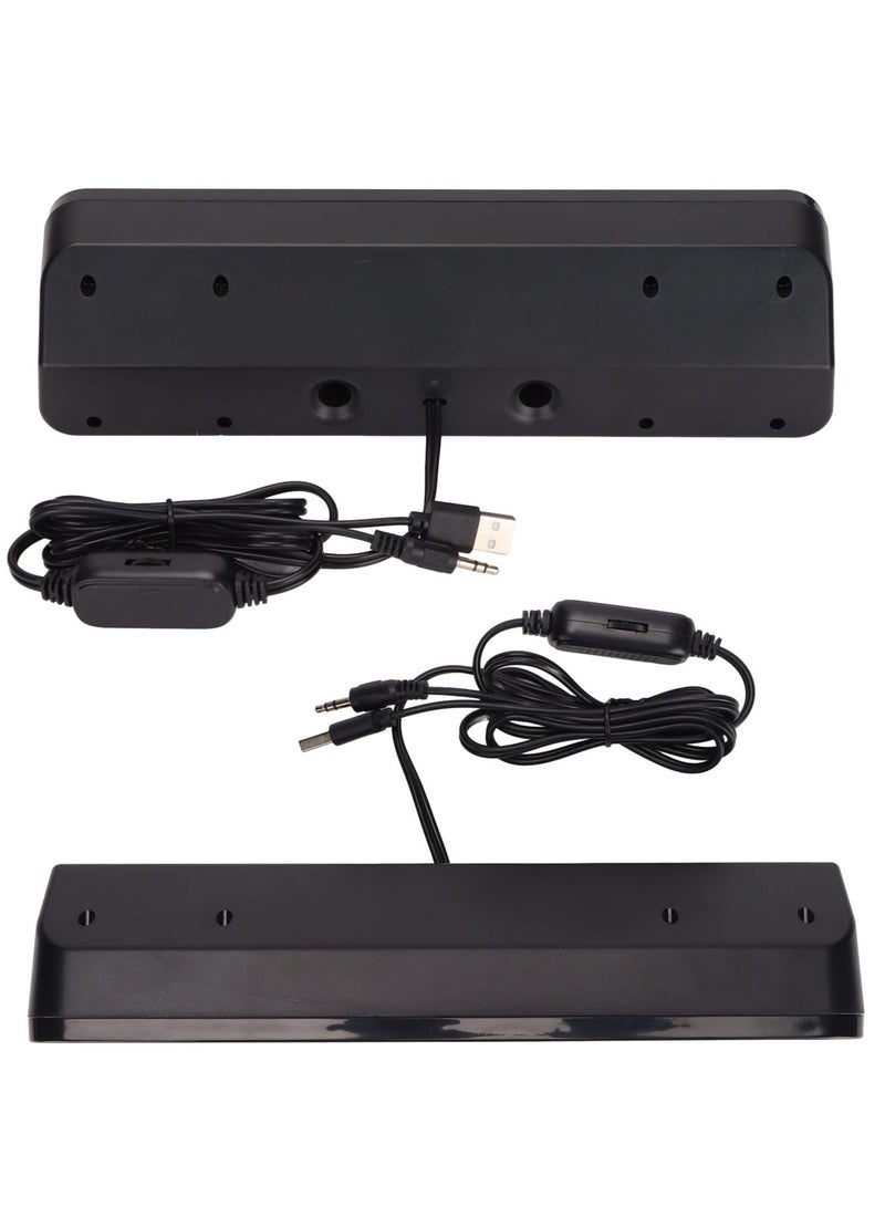 SYOSI شريط صوت سلكي، شريط صوت تلفزيوني مع مضخم صوت، مكبر صوت سطح مكتب ستيريو USB HiFi 360 درجة، نظام صوت محيطي للسينما المنزلية، لجهاز عرض الألعاب التليفزيونية - Image 4