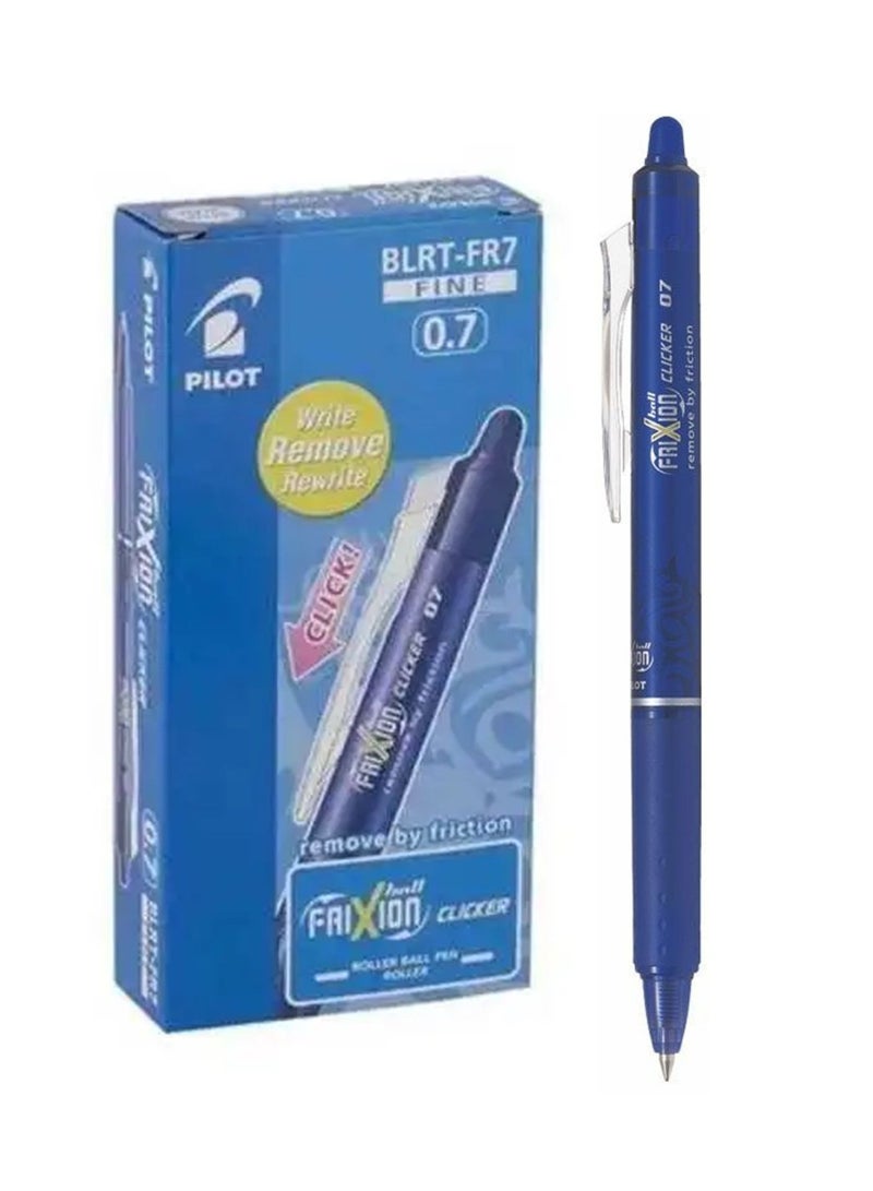 PILOT 12-Piece Frixion Clicker Erasable Pen 0.7mm Tip Blue Ink - Image 1