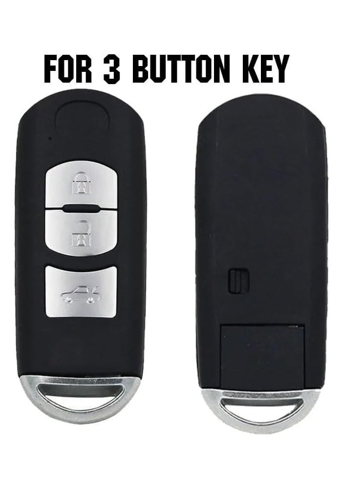 QASULER 3 Button Silicone Key Case Cover for Mazda - Image 3