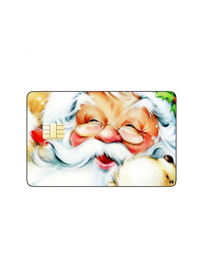 RKN PRINTED BANK CARD STICKER Beautiful Santa Claus Drawing - Image 1