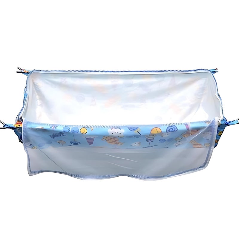 APAV Soft Cloth Swing for New Born Baby with Mosquito Net, Fabrics Cradle/Ghodiyu (Blue) - Image 2