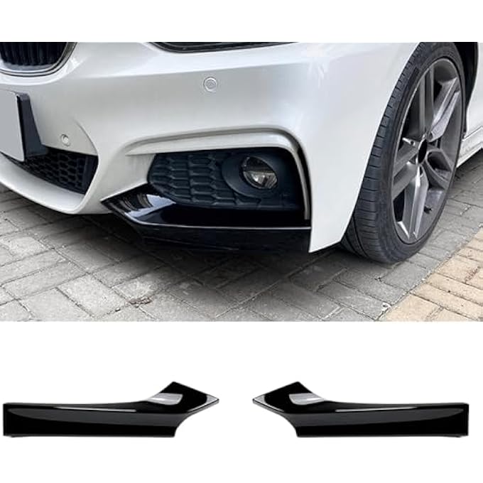 demulax Front Bumper Side Lip Splitter Cover, for, 2 Series F22 F23 M Sport Only 2015-2022 MP Style Black Lower Air Vent Spoiler Trim Front Bumper Vent Cover(Carbon Fiber Look) - Image 5