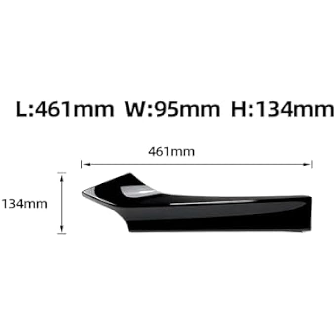 demulax Front Bumper Side Lip Splitter Cover, for, 2 Series F22 F23 M Sport Only 2015-2022 MP Style Black Lower Air Vent Spoiler Trim Front Bumper Vent Cover(Carbon Fiber Look) - Image 2