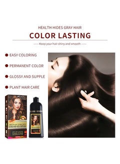 maani MOKERU Professional Argan Oil Hair Dye Color Shampoo 500 ML I New & Improved Formula Ammonia Free Paraben Free I Instant Fast Acting Long Lasting Signature Platinum Line by Maani (Light Brown)  - Image 4