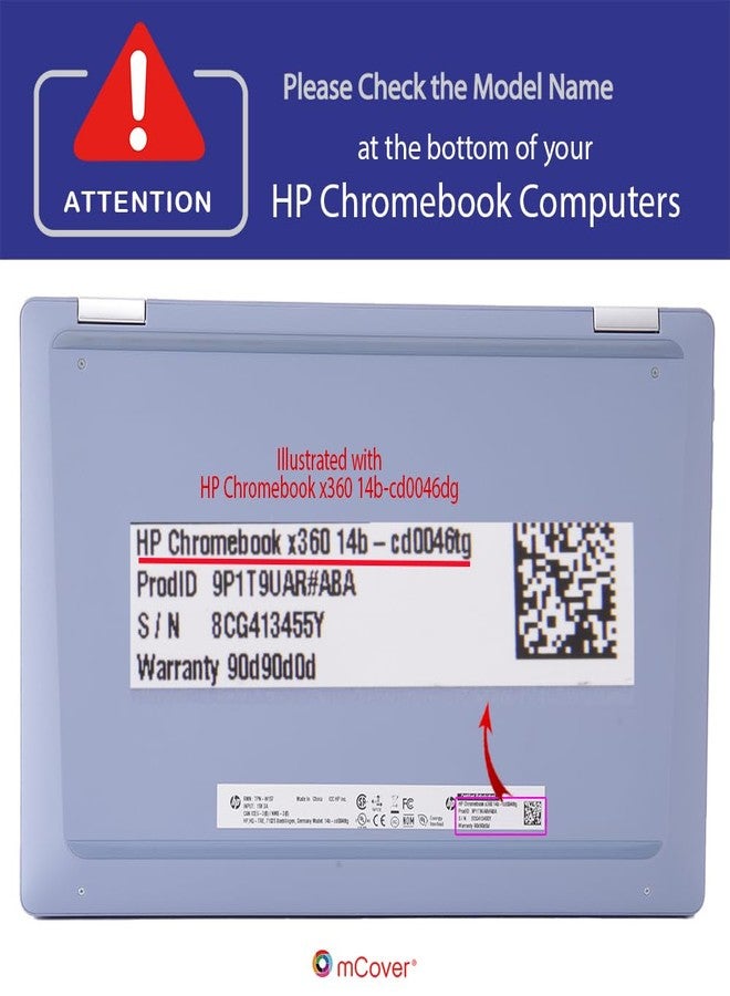 mCover Hard Shell Protective Case Only Compatible with HP Chromebook x360 14B-CD0000 Series (2024-2025) (Not for other HP Chromebook and Windows Notebook PCs) Black - Image 3