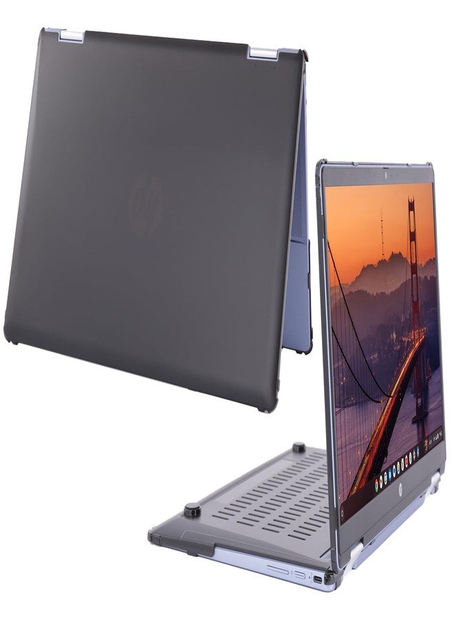 mCover Hard Shell Protective Case Only Compatible with HP Chromebook x360 14B-CD0000 Series (2024-2025) (Not for other HP Chromebook and Windows Notebook PCs) Black - Image 1