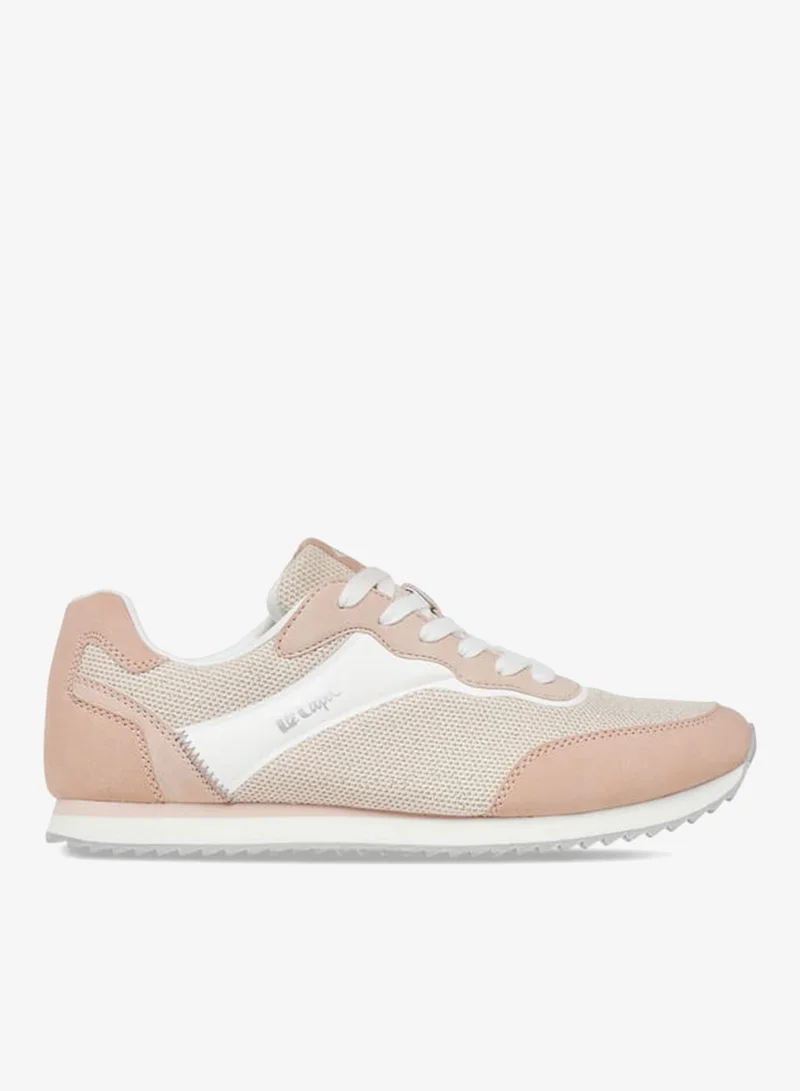Women's Panelled Sneakers with Lace-Up Closure