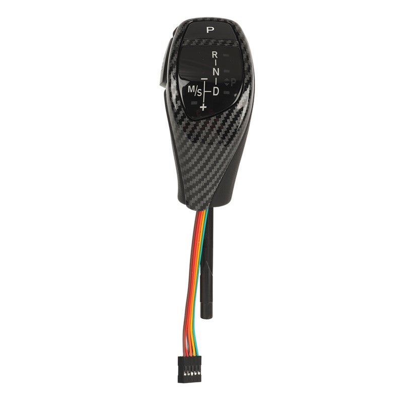 LED Gear Shift Knob Carbon Fiber Pattern Automatic Transmission Gear Shifter - Enhanced Visibility Design Car Lever Handle Shifter Head for 5 Series E60 E61 3 Series E46 - Image 4