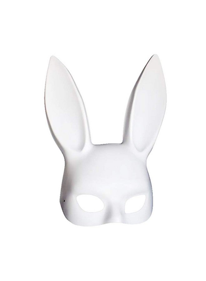 سوتشات قناع أرنب سوتشات التنكري، قناع أرنب نصف قناع لحفلة عيد الميلاد وعيد الفصح وهالوين، إكسسوار زي أبيض - Image 1