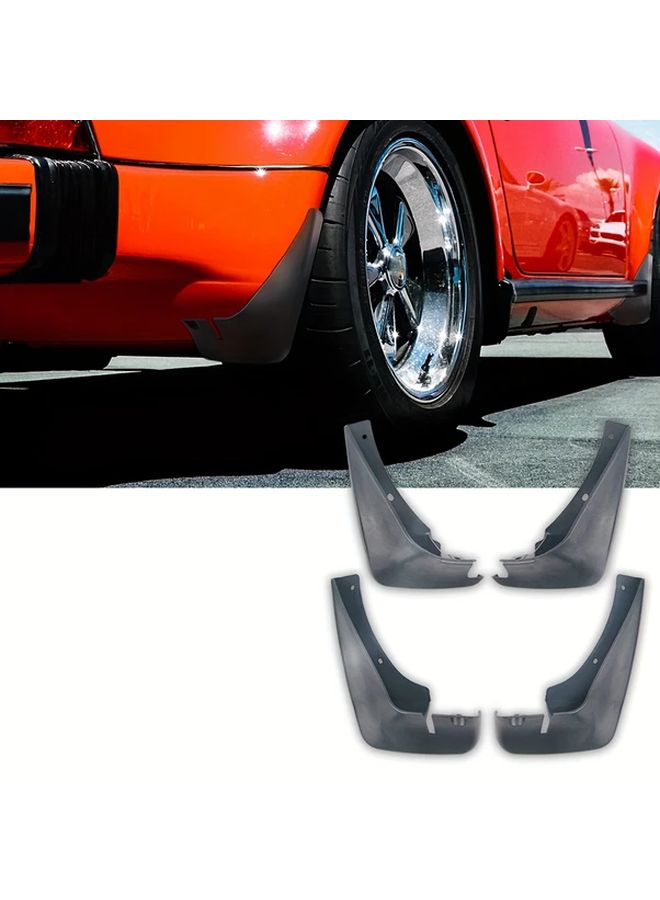 4pcs Universal Black Car Mud Flaps Flexible Rubber Splash Guards Easy Install - Image 5