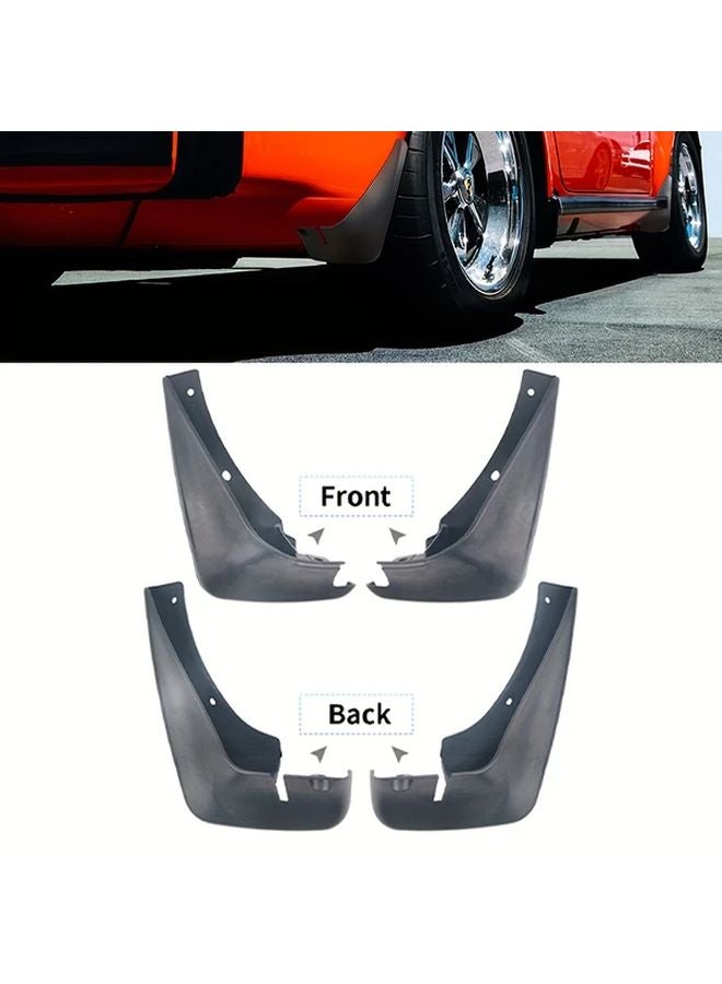 4pcs Universal Black Car Mud Flaps Flexible Rubber Splash Guards Easy Install - Image 2