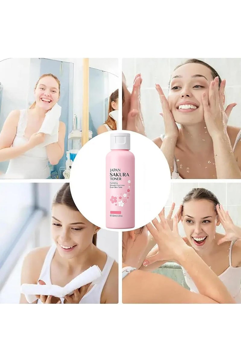 Laikou Japanese Sakura Facial Toner - Soft and Smooth, Restores Elasticity - Improves Skin, Makes It Firm and Bright 100ml - Image 4