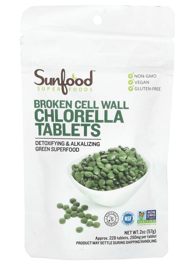 Broken Cell Wall Chlorella Tablets 250 mg 2 oz (57 g)