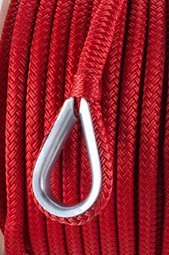 Seachoice Boat Anchor Rope, Double-Braid, Nylon, Achor Line, 3/8 in. X 100 Ft., Red - Image 3