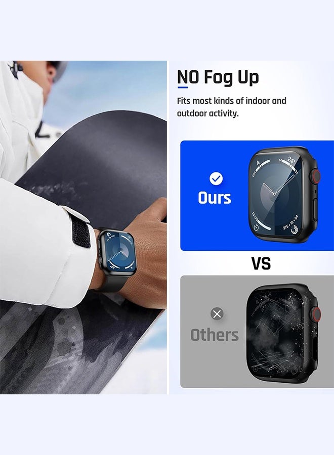 SUNDAREE غطاء حافظة لساعة Apple Watch مقاس 40 مم، غطاء واقٍ صلب من الصدمات لساعة Apple Watch SE 6 5 4 40 مم (أسود) - Image 4
