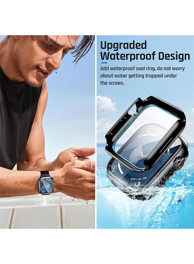 SUNDAREE غطاء حافظة لساعة Apple Watch مقاس 40 مم، غطاء واقٍ صلب من الصدمات لساعة Apple Watch SE 6 5 4 40 مم (أسود) - Image 3