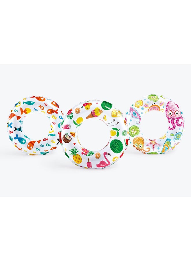 INTEX 1 Piece Lively Print Swim Ring Assorted Color May Vary 15.59x43.26x0cm - Image 5