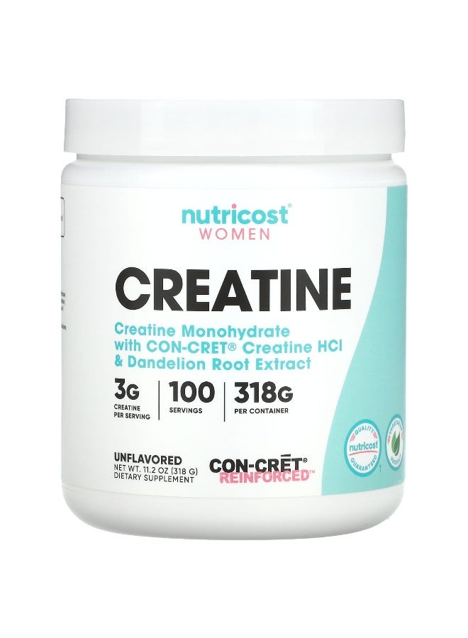 Nutricost Nutricost, Women, Creatine, Unflavored, 11.2 oz (318 g)  - Image 1