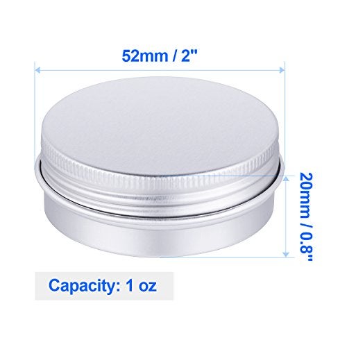 Petutu 30 Pack Tin Cans Screw Top Round Metal Lip Balm Tins Containers with Lids (1oz) - Image 2