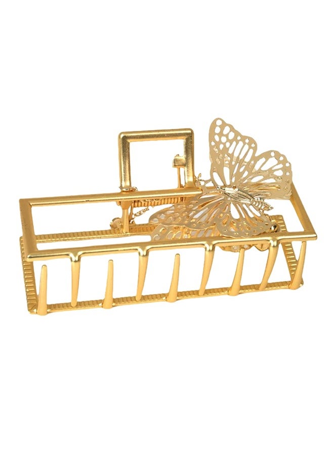 Just Peachy - Just Peachy Women?s Gold-Toned Embellished Claw Clip - Elegant Rhinestone Design | Stylish & Secure Hair Accessory | Ideal for Thick, Curly, or Straight Hair | Non-Slip Grip for All-Day Hold - Image 1