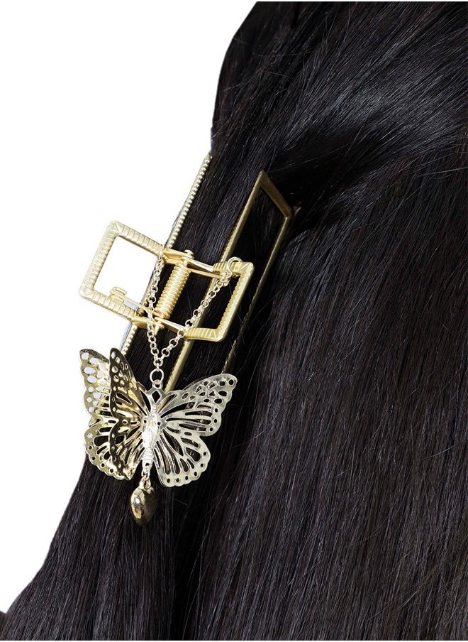 Just Peachy - Just Peachy Women?s Gold-Toned Embellished Claw Clip - Elegant Rhinestone Design | Stylish & Secure Hair Accessory | Ideal for Thick, Curly, or Straight Hair | Non-Slip Grip for All-Day Hold - Image 1