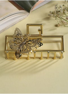 Just Peachy Women?s Gold-Toned Embellished Claw Clip - Elegant Rhinestone Design | Stylish & Secure Hair Accessory | Ideal for Thick, Curly, or Straight Hair | Non-Slip Grip for All-Day Hold - pzsku/ZD8681BAA8F194AB3C3E7Z/45/_/1729768756/b2831561-a8ad-4243-be82-4d95a4a0805e