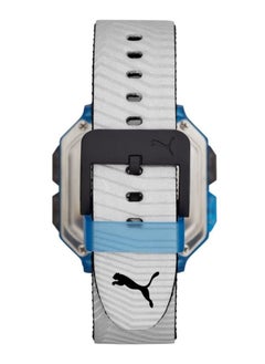 PUMA ساعة ميكانيكية رقمية للرجال بحزام سيليكون رمادي - 5 ATM - PU P5038  - Image 3