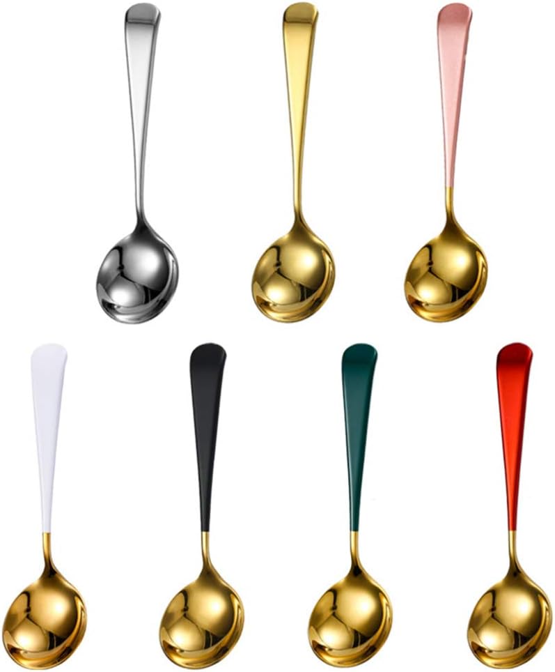 Christmas Decor Mixing Spoons Serving Spoons Stainless Steel Catering Spoons Tablespoons for Buffet Banquet Flatware Kitchen Basics Serving Red Metal Serving Spoons Baby Spoons - Image 4