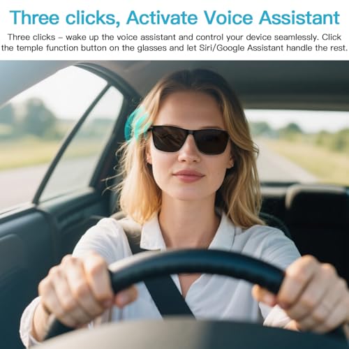 Tulbeys Smart Glasses for Men Women - Bluetooth Audio Sunglasses with Polarized Lenses - Wireless Headphones, Hands-Free Calling, UV Protection, Open Ear, IP67 Waterproof for Driving Fishing Walking - Image 3