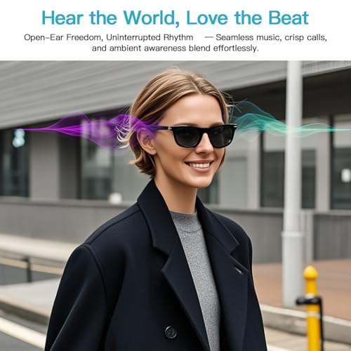 Tulbeys Smart Glasses for Men Women - Bluetooth Audio Sunglasses with Polarized Lenses - Wireless Headphones, Hands-Free Calling, UV Protection, Open Ear, IP67 Waterproof for Driving Fishing Walking - Image 4