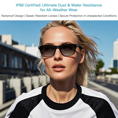 Tulbeys Smart Glasses for Men Women - Bluetooth Audio Sunglasses with Polarized Lenses - Wireless Headphones, Hands-Free Calling, UV Protection, Open Ear, IP67 Waterproof for Driving Fishing Walking - Image 5