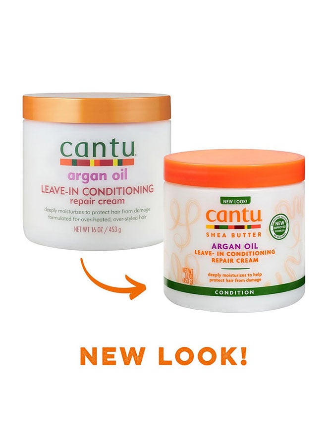 Cantu Argan Oil Leave In Conditioning Repair Cream Multicolour 453grams - Image 2