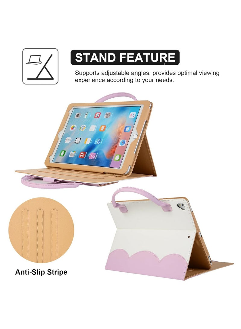 Hihonor Stylish Faux Leather Tablet Case - Flip Cover with Bowknot Handle, Multi-Angle Support, Durable 10.2/10.5 Tablet Protection, Smart Slim Handbag Leather Stand Cover with Auto Wake/Sleep Feature, Pink  - Image 5
